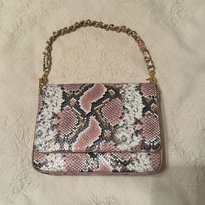 Kelly Wynne Pink Metallic Python Bag